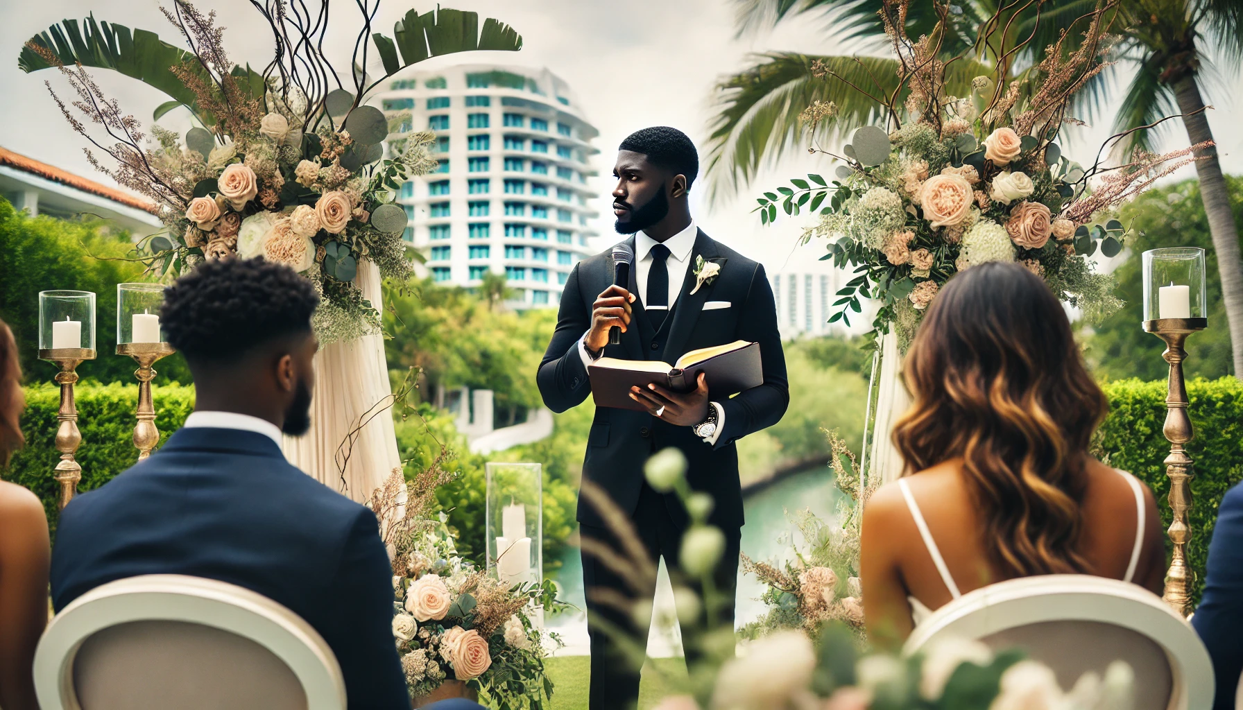 Christian wedding officiant booking in pinecrest