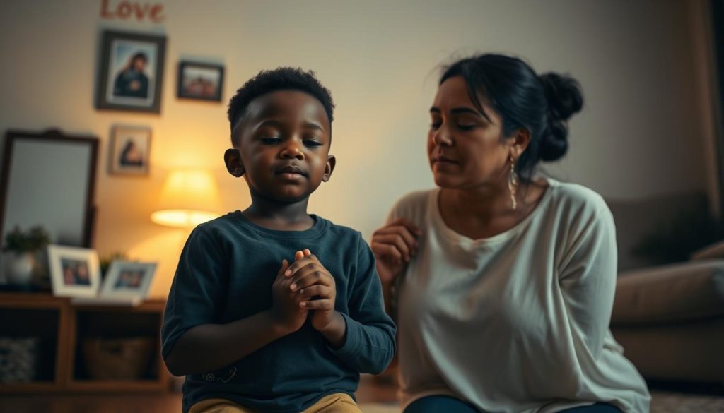 Child and Parent Praying