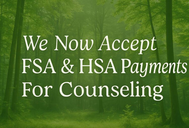 We Now Accept FSA HSA Payments for Counseling
