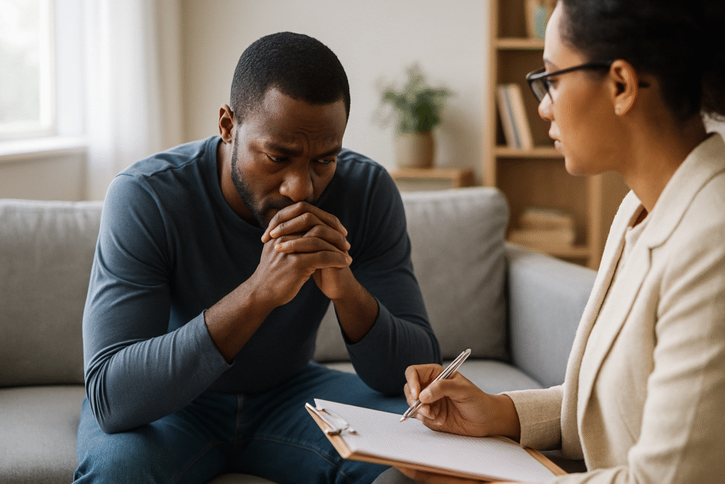 Strong on the outside, shattered inside — why christian men need counseling blog banner