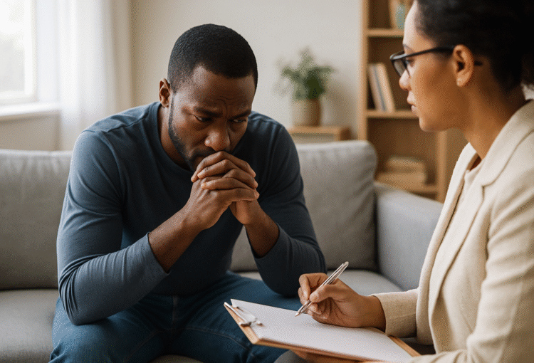 Strong on the Outside, Shattered Inside — Why Christian Men Need Counseling blog banner